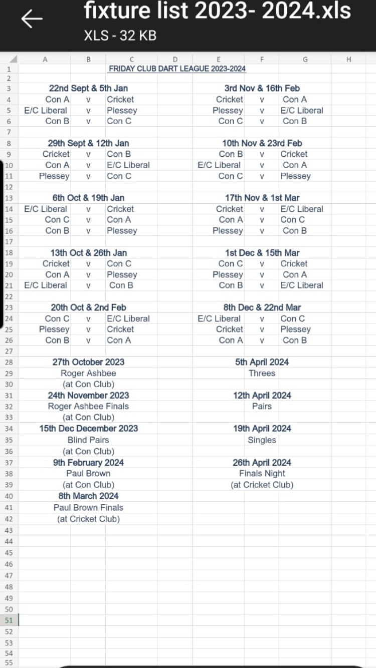 Darts fixture list 2023/24 – The Isle of Wight Community Club